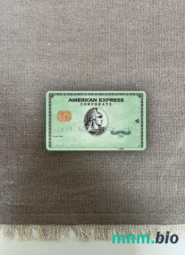USA State Street Corporation bank AMEX green corporate card wygląd fotograficzny skan PSD + zdjęcie